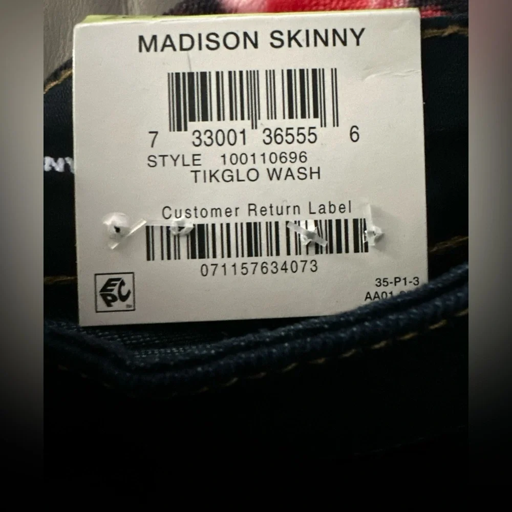 INC Denim Mid-Rise Madison Skinny Jean Tikglo Wash NWT size 4 / 27 - Picture 3 of 4